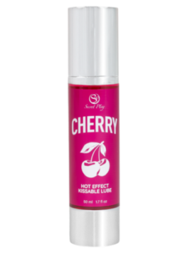 2 en 1 Lubrifiant et huile de massage cerise chauffant